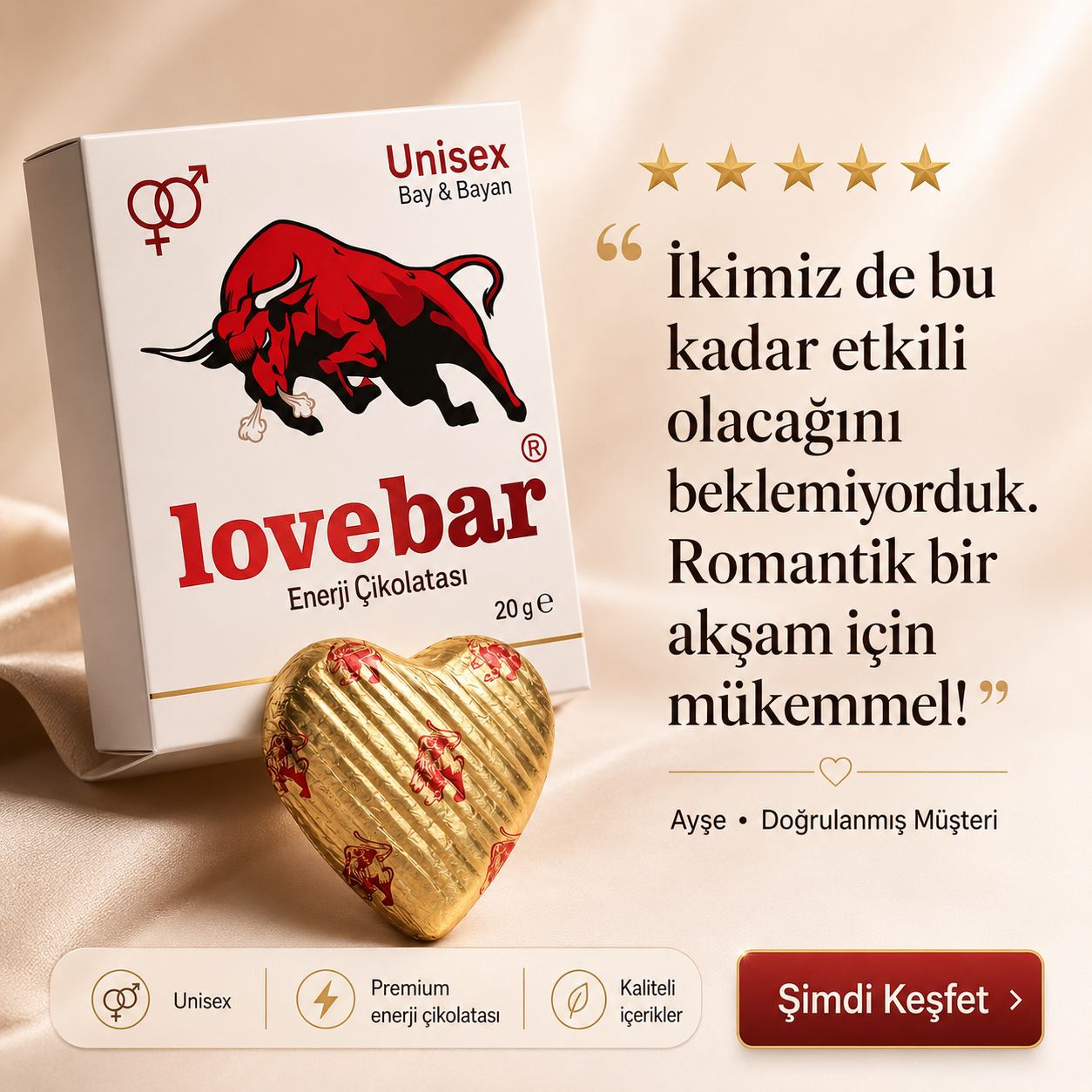LoveBar Afrodizyak Etkili Çikolata Bar