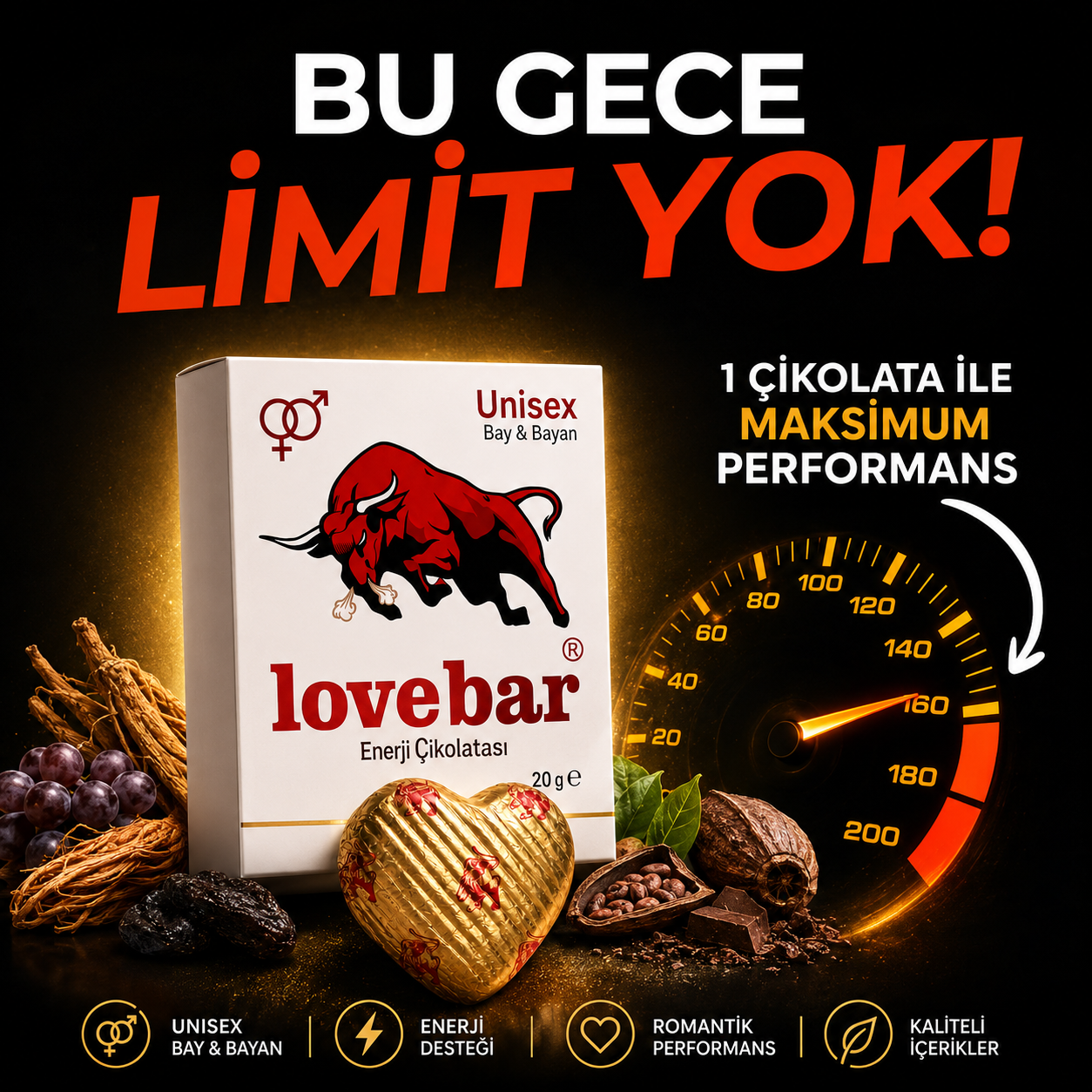 LoveBar Afrodizyak Etkili Çikolata Bar